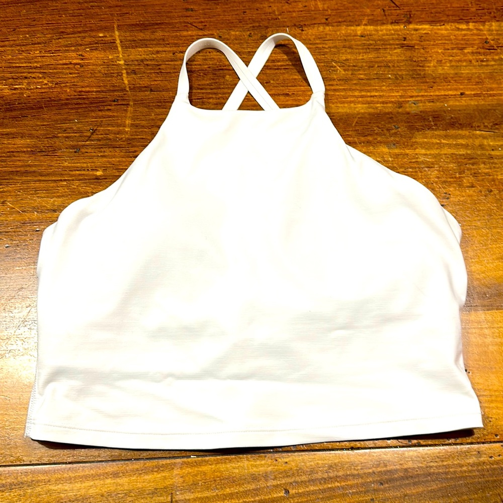Outdoor Voices white workout crop top size S